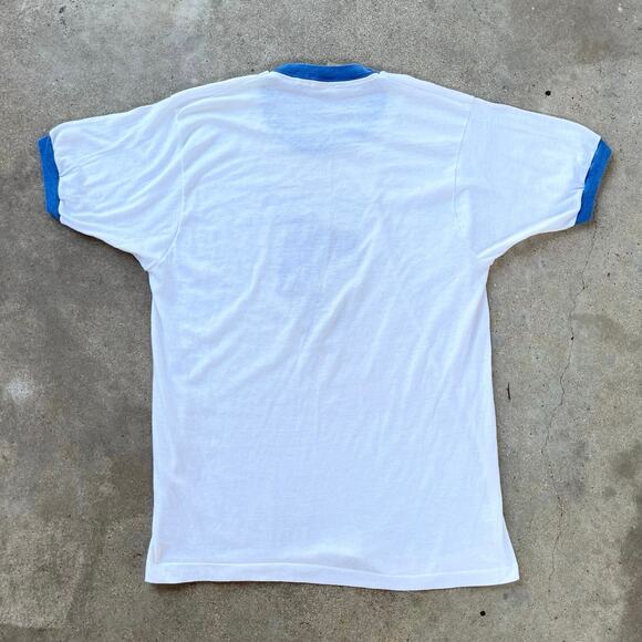 Vintage 80s Braums Ernest KnoWhutIMean Ringer T-Shirt XL - Picture 5 of 6